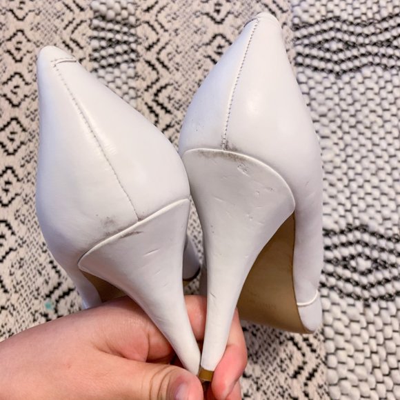 Nine West White Peep Toe Heels - Picture 4 of 4